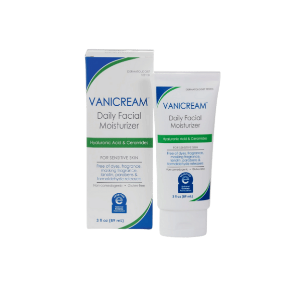 Facial Moisturizer 1 Vanicream Daily Facial Moisturizer With Ceramides and Hyaluronic Acid - Formulated Without Common Irritants for Those with Sensitive Skin, 3 fl oz (Pack of 1)