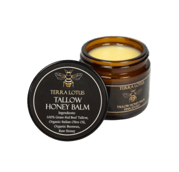 Organic Grass-Fed Beef Tallow Balm with Raw Honey - Moisturizing Cream for Soft, Smooth Skin - Handmade All-Natural Moisturizer (2 Oz, Unscented)