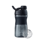 BlenderBottle SportMixer Shaker Bottle Perfect for Protein Shakes and Pre Workout, 20-Ounce, Black