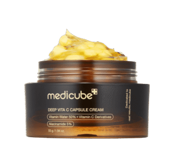 medicube Deep Vitamin C Golden Capsule Face Moisturizer - Liposome Capsules For Wrinkles, Skin Radiance - Transparent Gel for Glow Hydration - Korean Skin Care 1.94 oz