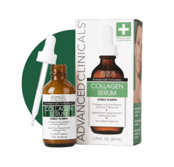 Advanced Clinicals Collagen Serum For Face | Visible Anti Aging Collagen Peptide Serum + Hyaluronic Acid Moisturizer Improves Look Of Wrinkles, Dry Skin, & Fine Lines, No added Fragrance, 1.75 Fl Oz