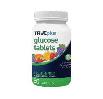 TRUEplus® Glucose Tablets, Assorted Flavor (Grape, Raspberry, Orange) - 50ct Bottle (1)