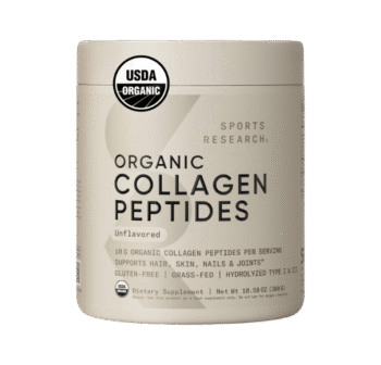 Sports Research® Organic Collagen Peptides - Hydrolyzed Type I & III Collagen Protein Powder Sustainably Sourced from Grass-Fed Bovine - Unflavored, Organic Certified & Gluten Free - 30 Servings