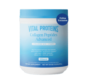 Vital Proteins Collagen Peptides Powder Advanced with Hyaluronic Acid & Vitamin C - 20oz Collagen Protein, Unflavored, 28 Servings