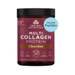 Ancient Nutrition Hydrolyzed Collagen Peptides Powder with Probiotics, Chocolate Multi Collagen Protein for Women and Men with Vitamin C, 40 Servings, Supports Skin and Nails, Gut Health, 16.65oz