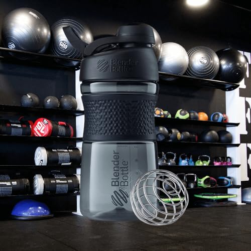 Shaker Bottle 2 BlenderBottle SportMixer Shaker Bottle Perfect for Protein Shakes and Pre Workout, 20-Ounce, Black
