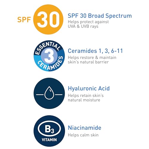Moisturizing Lotion 2 CeraVe AM Facial Moisturizing Lotion with SPF 30, Oil-Free Face Moisturizer with SPF, Formulated with Hyaluronic Acid, Niacinamide & Ceramides, Non-Comedogenic, Broad Spectrum...