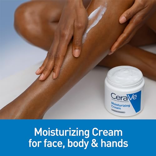 Moisturizing Cream 3 CeraVe Moisturizing Cream, Body and Face Moisturizer for Dry Skin, Body Cream with Hyaluronic Acid and Ceramides, Daily Moisturizer, Oil-Free, Fragrance Free, Non-Comedogenic,...
