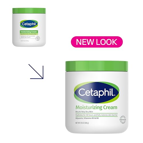 Face & Body Moisturizer 2 Cetaphil Face & Body Moisturizer, Hydrating Moisturizing Cream for Dry to Very Dry, Sensitive Skin, NEW 20 oz, Fragrance Free, Non-Comedogenic, Non-Greasy (Packaging May Vary)