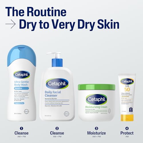 Face & Body Moisturizer 6 Cetaphil Face & Body Moisturizer, Hydrating Moisturizing Cream for Dry to Very Dry, Sensitive Skin, NEW 20 oz, Fragrance Free, Non-Comedogenic, Non-Greasy (Packaging May Vary)