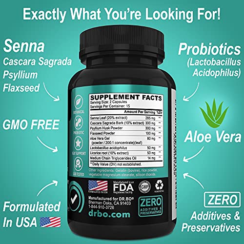 Colon Detox 4 Colon Cleanser Detox for Weight Flush - 15 Day Intestinal Cleanse Pills & Probiotic - Fast Natural Laxative for Constipation Relief - Bowel Movement Supplements for Stomach...