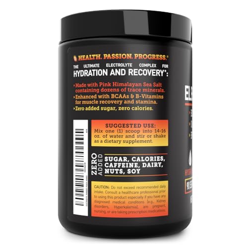 Enhanced Electrolyte 4 Enhanced Electrolyte Powder (Peach Mango | 90ct.) w/ 0 Sugar +BCAAs +B-Vitamins Electrolyte Supplement w Potassium Zinc & Magnesium for Hydration - Keto Electrolytes