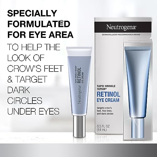 Retinol Eye Cream 2 Neutrogena Retinol Eye Cream for Dark Circles, Rapid Wrinkle Repair, Daily Anti-Aging Under Eye Cream with Retinol & Hyaluronic Acid to Fight Fine Lines, Wrinkles, & Dark Spots,...