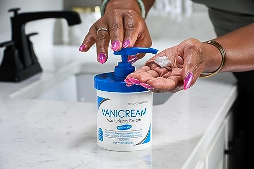 Vanicream Moisturizing 4 Vanicream Moisturizing Skin Cream with Pump Dispenser - 16 fl oz (1 lb) - Moisturizer Formulated Without Common Irritants for Those with Sensitive Skin