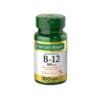 Nature's Bounty Vitamin B12 500mcg (100 Tablet)