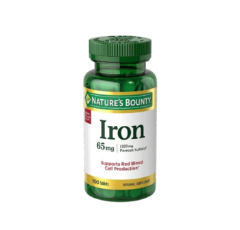 Nature's Bounty Iron 65mg (100 Tablets)