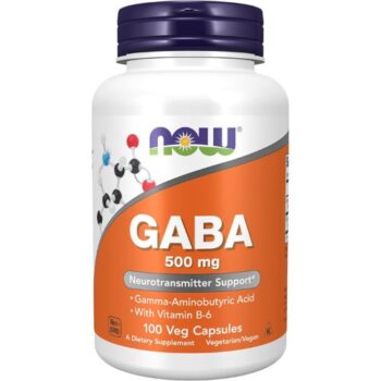 NOW Foods GABA 500mg (100 Veg Capsules)
