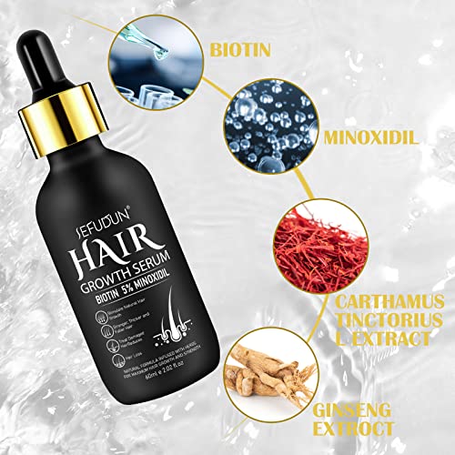 5% Minoxidil 6 5% Minoxidil Hair Growth Oil for Men and Women - Regrowth Serum, Extra Strength Spray for Hair Loss, Thicker Healthier Hair, Beard Growth Kit, Topical Treatment, 2.02 oz