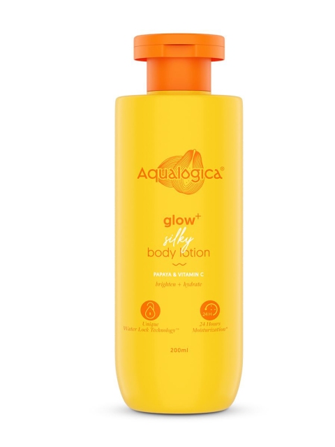 Aqualogica Glow+ Silky Vitamin C & Papaya Body Lotion - 200 ml