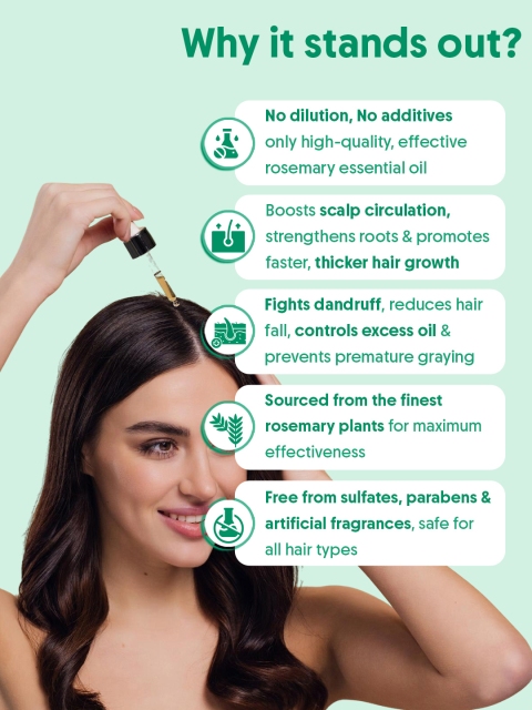 Aravi Organic Pure & Natural Rosemary Essential Oil For Hair Growth - 30ml 3 Aravi Organic Pure & Natural Rosemary Essential Oil For Hair Growth - 30ml