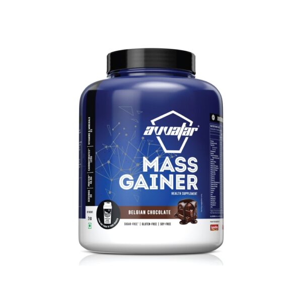 Avvatar Advanced Mass Gainer - 2 Kg (4.4 Lb), Belgium Chocolate