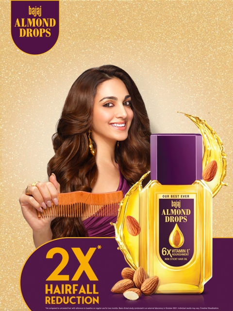 BAJAJ CONSUMER CARE Almond Drops 6X Vitamin E Nourishment Non-Sticky Hair Oil - 625ml 2 BAJAJ CONSUMER CARE Almond Drops 6X Vitamin E Nourishment Non-Sticky Hair Oil - 625ml
