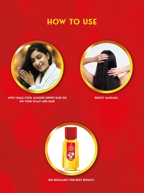 BAJAJ CONSUMER CARE Cool Almond Drops Hair Oil - 300 ml 4 BAJAJ CONSUMER CARE Cool Almond Drops Hair Oil - 300 ml