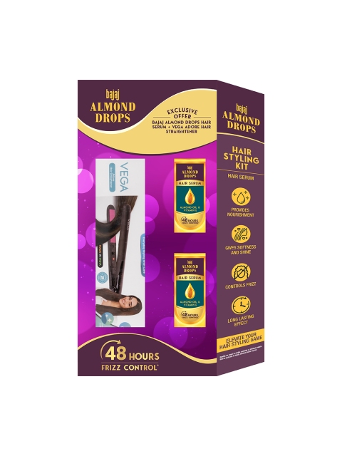 BAJAJ CONSUMER CARE Hair Styling Kit - 2 x Hair Serum + Vega Hair Straightener 3 BAJAJ CONSUMER CARE Hair Styling Kit - 2 x Hair Serum + Vega Hair Straightener
