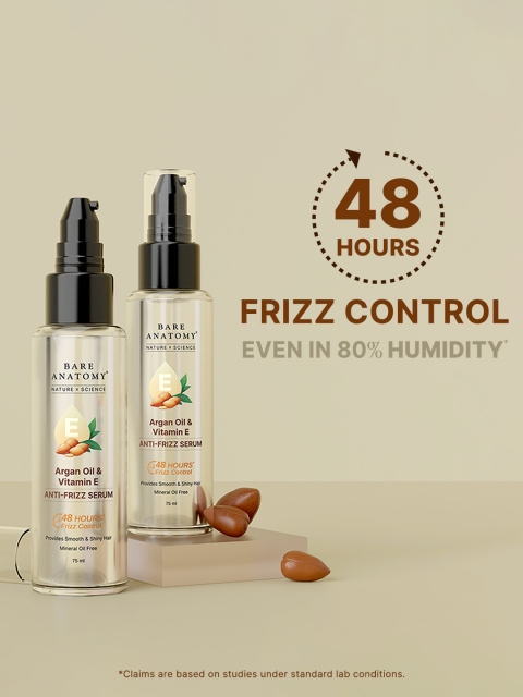 Anatomy Argan Oil 2 Bare Anatomy Argan Oil & Vitamin E Anti-Frizz Hair Serum -75ml