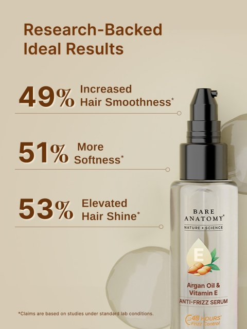 Anatomy Argan Oil 3 Bare Anatomy Argan Oil & Vitamin E Anti-Frizz Hair Serum -75ml