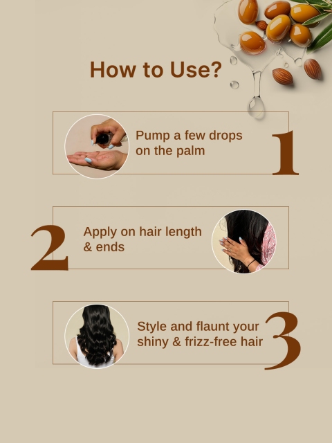 Anatomy Argan Oil 5 Bare Anatomy Argan Oil & Vitamin E Anti-Frizz Hair Serum -75ml