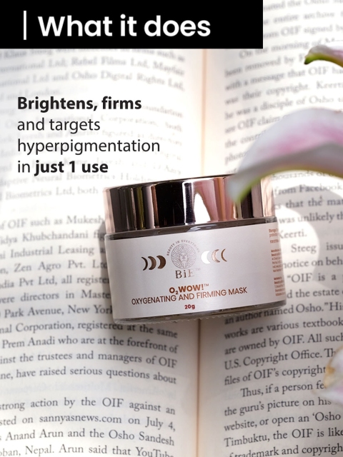 BiE- BEAUTY IN EVERYTHING O2Wow Oxygenating & Firming Mask 20 gm 3 BiE- BEAUTY IN EVERYTHING O2Wow Oxygenating & Firming Mask 20 gm