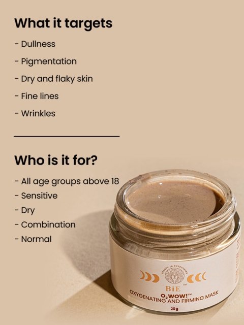 BiE- BEAUTY IN EVERYTHING O2Wow Oxygenating & Firming Mask 20 gm 4 BiE- BEAUTY IN EVERYTHING O2Wow Oxygenating & Firming Mask 20 gm