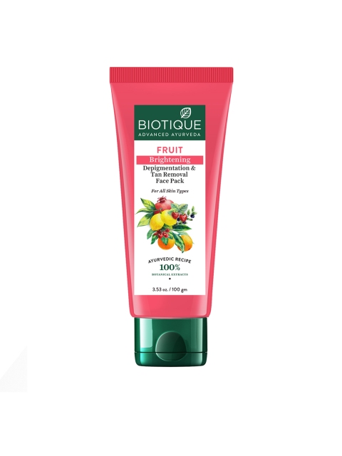 Biotique Fruit Brightening Depigmentation & Tan Removal Face Pack 100g