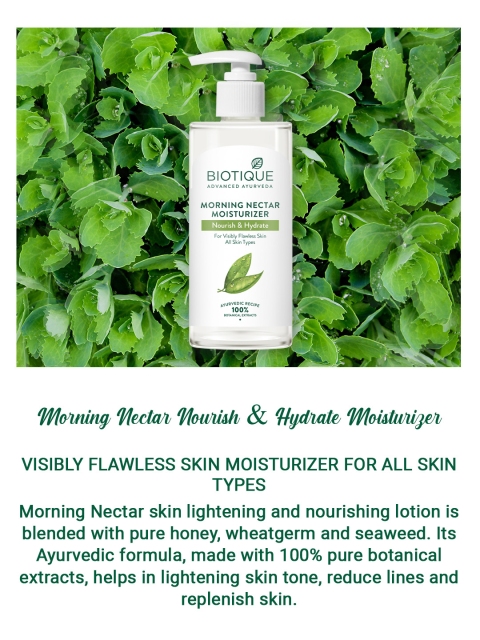 Biotique Morning Nectar Nourishing & Hydrate Moisturizer - 300ml 5 Biotique Morning Nectar Nourishing & Hydrate Moisturizer - 300ml