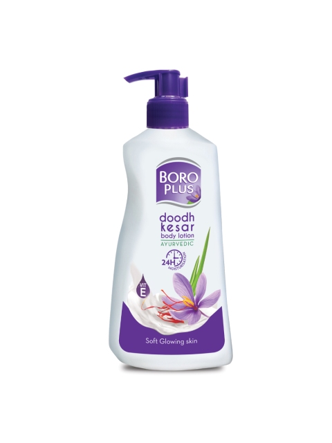 BOROPLUS Ayurvedic Doodh Kesar Body Lotion with Vitamin E for 24H Moisturisation - 600 ml