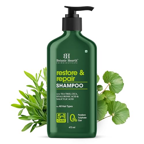 Botanic Hearth Restore & Repair Shampoo with Tea Tree Oil & Salicylic Acid | Clarifying & Anti-Dandruff Shampoo | Deep Cleanses & Soothes Scalp| Sulfate & Paraben Free, 473ml 2 Botanic Hearth Restore & Repair Shampoo with Tea Tree Oil & Salicylic Acid | Clarifying & Anti-Dandruff Shampoo | Deep Cleanses & Soothes Scalp| Sulfate & Paraben Free, 473ml
