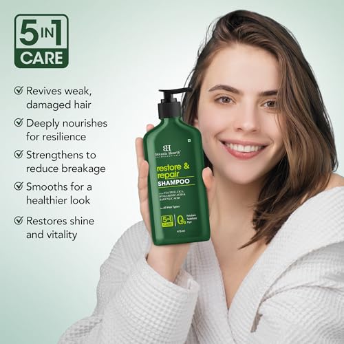 Botanic Hearth Restore & Repair Shampoo with Tea Tree Oil & Salicylic Acid | Clarifying & Anti-Dandruff Shampoo | Deep Cleanses & Soothes Scalp| Sulfate & Paraben Free, 473ml 5 Botanic Hearth Restore & Repair Shampoo with Tea Tree Oil & Salicylic Acid | Clarifying & Anti-Dandruff Shampoo | Deep Cleanses & Soothes Scalp| Sulfate & Paraben Free, 473ml