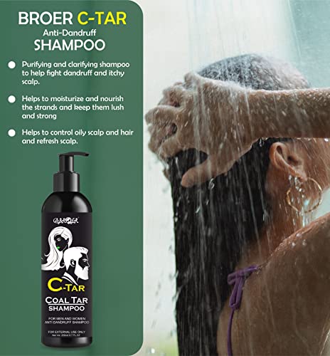 BROER C Coal Tar Shampoo 200Ml | Anti-Dandruff With Salicylic Acid 2% W/W | Sulphate and Paraben Free Scalp Treatment 2 BROER C Coal Tar Shampoo 200Ml | Anti-Dandruff With Salicylic Acid 2% W/W | Sulphate and Paraben Free Scalp Treatment