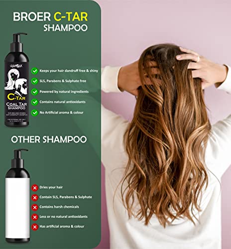 BROER C Coal Tar Shampoo 200Ml | Anti-Dandruff With Salicylic Acid 2% W/W | Sulphate and Paraben Free Scalp Treatment 3 BROER C Coal Tar Shampoo 200Ml | Anti-Dandruff With Salicylic Acid 2% W/W | Sulphate and Paraben Free Scalp Treatment