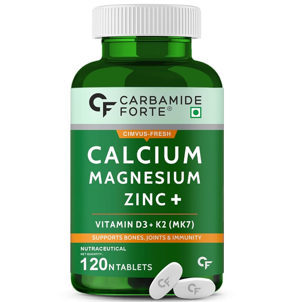 Carbamide Forte Calcium & Vitamin D3 Tablets | Calcium Magnesium Zinc - Bone Health & Joint Support - 120 Tablets 1 Carbamide Forte Calcium & Vitamin D3 Tablets | Calcium Magnesium Zinc - Bone Health & Joint Support - 120 Tablets
