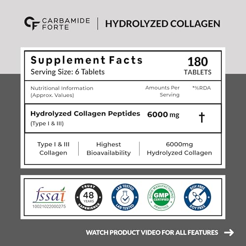 Carbamide Forte Collagen Supplements for Women & Men | Hydrolyzed Collagen Tablets with Type 1 & 3 Collagen Powder 2 Carbamide Forte Collagen Supplements for Women & Men | Hydrolyzed Collagen Tablets with Type 1 & 3 Collagen Powder