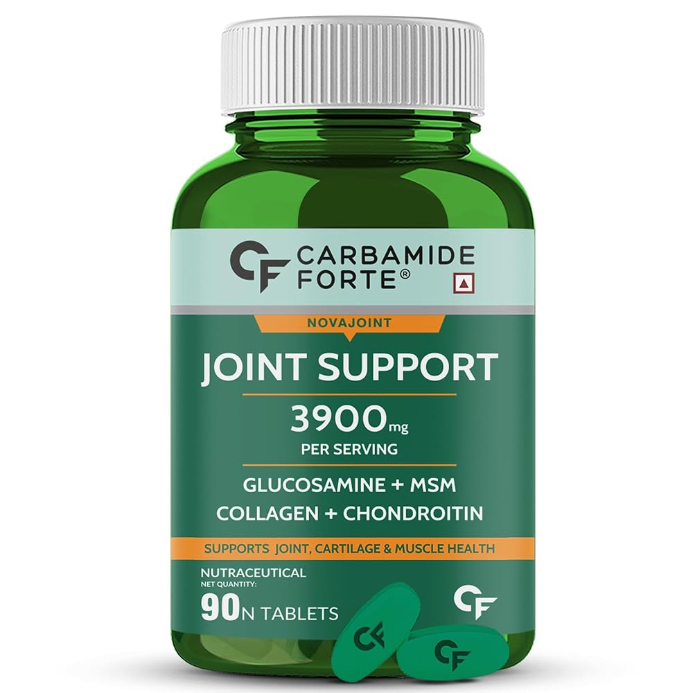 Carbamide Forte Glucosamine Tablets - Joint Support Supplement with Collagen & Glucosamine Chondroitin MSM | Joint Cartilage Support & Muscle Health 1 Carbamide Forte Glucosamine Tablets - Joint Support Supplement with Collagen & Glucosamine Chondroitin MSM | Joint Cartilage Support & Muscle Health | Joint Pain Tablets - 90...