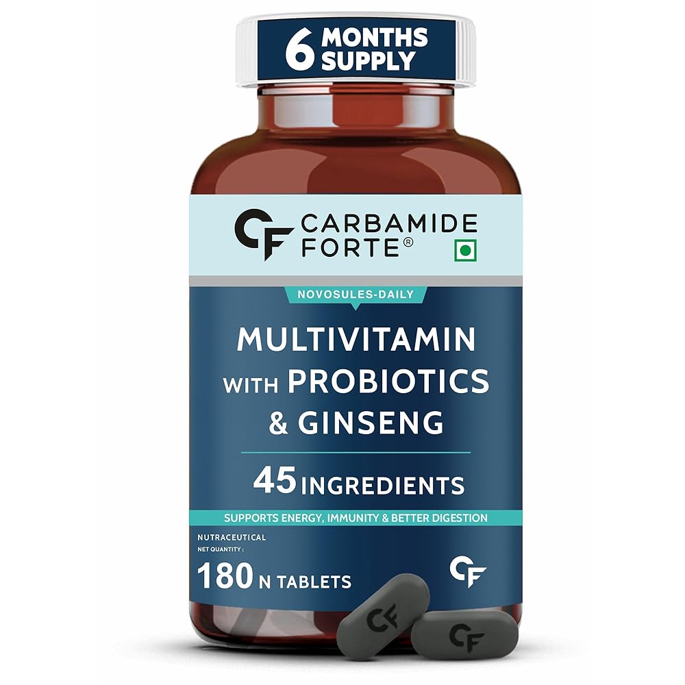 Carbamide Forte Multivitamin Tablet For Men | Multi vitamin for Men with Ginseng | Multivitamin for Men With Probiotics For Immunity & Energy 1 Carbamide Forte Multivitamin Tablet For Men | Multi vitamin for Men with Ginseng | Multivitamin for Men With Probiotics For Immunity & Energy | Multivitamin Men with Zinc- 180...