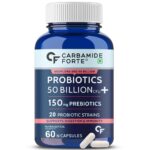 Carbamide Forte Probiotics Supplement 50 Billion CFU Gut Health Supplements with Probiotic | Gut Cleanse with Prebiotics and Probiotics | L Reuteri Probiotics Supplement for Gut...