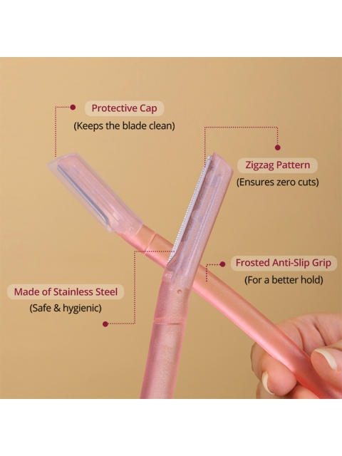 CARMESI Set of 3 Women Face Razors for Instant & Painless Hair Removal 3 CARMESI Set of 3 Women Face Razors for Instant & Painless Hair Removal