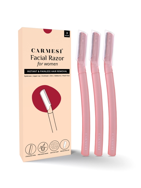 CARMESI Set of 3 Women Face Razors for Instant & Painless Hair Removal