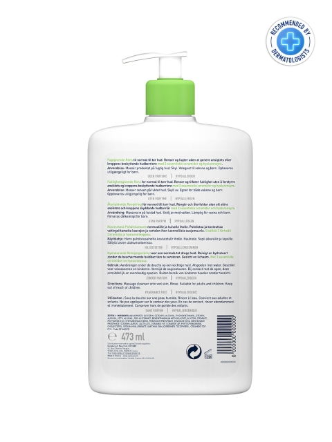 CeraVe Dermatologist Recommended Hydrating Cleanser For Dry Skin - 473ml 2 CeraVe Dermatologist Recommended Hydrating Cleanser For Dry Skin - 473ml