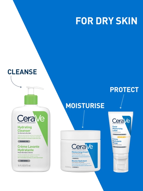 CeraVe Dermatologist Recommended Hydrating Cleanser For Dry Skin - 473ml 6 CeraVe Dermatologist Recommended Hydrating Cleanser For Dry Skin - 473ml