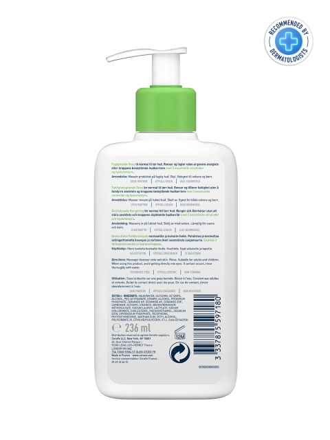 CeraVe Hydrating Cleanser For Dry Skin with Ceramides & Hyaluronic Acid - 236ml 2 CeraVe Hydrating Cleanser For Dry Skin with Ceramides & Hyaluronic Acid - 236ml